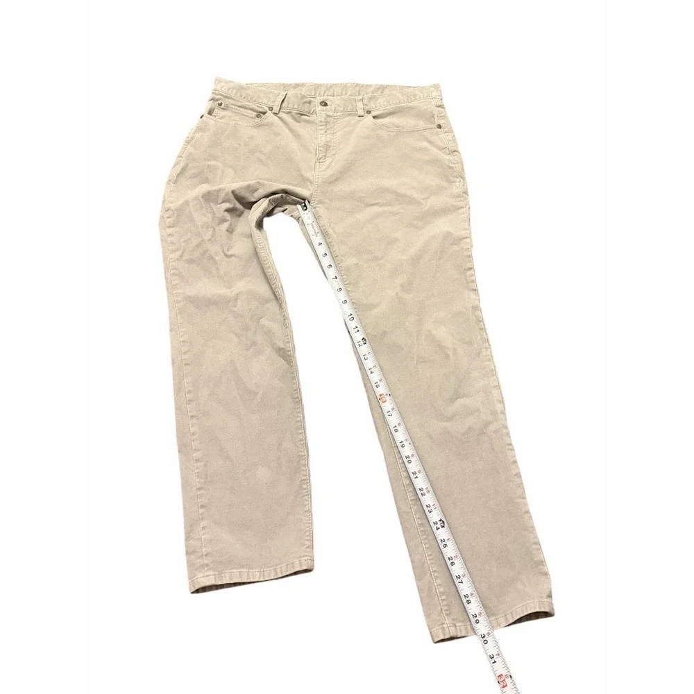 Brooks Brothers Clark Pants Mens 38x30 Gray Corduroy Stretch Casual Straight Leg